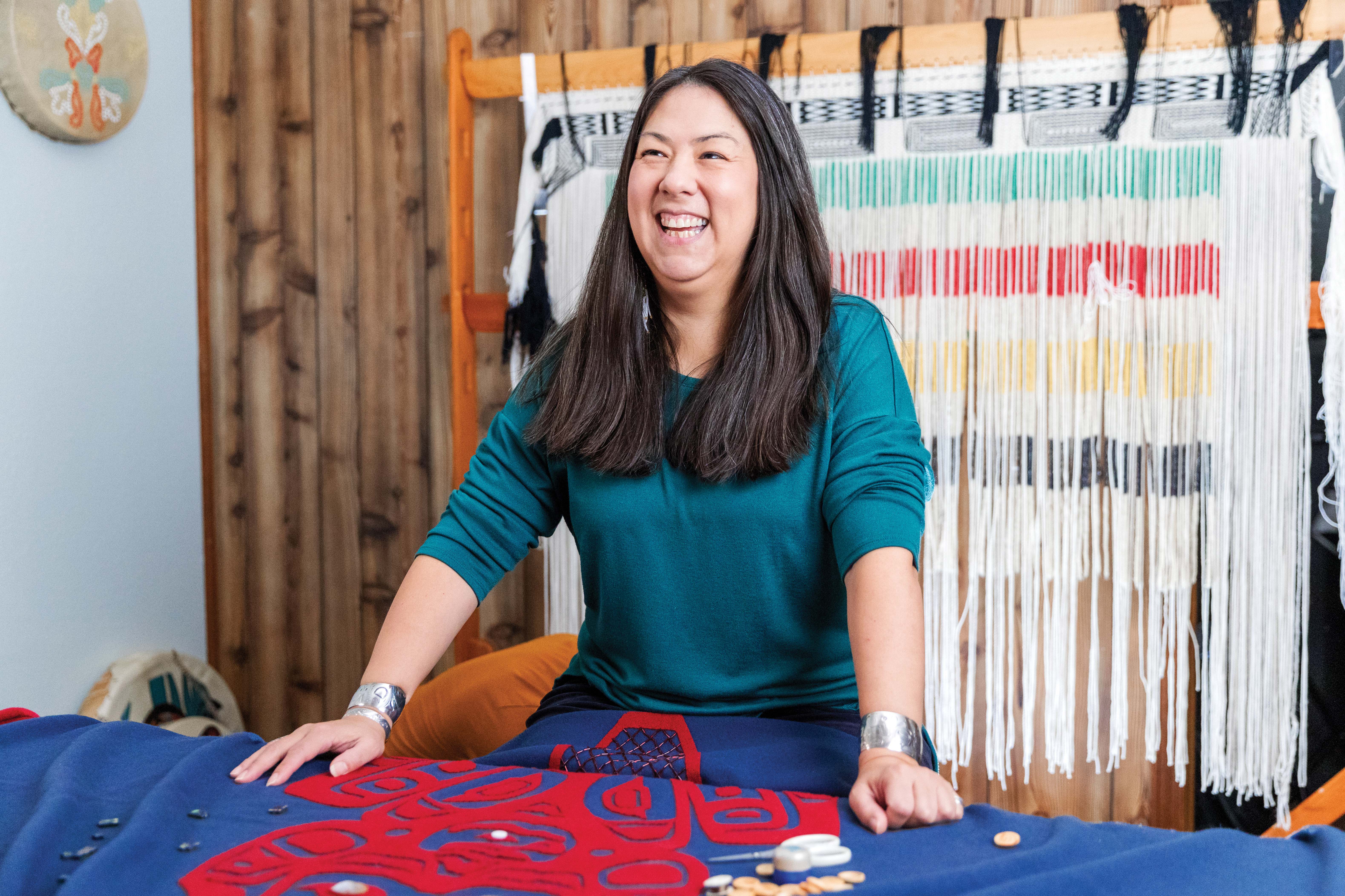 Shgendootan George ’95 in her studio.
